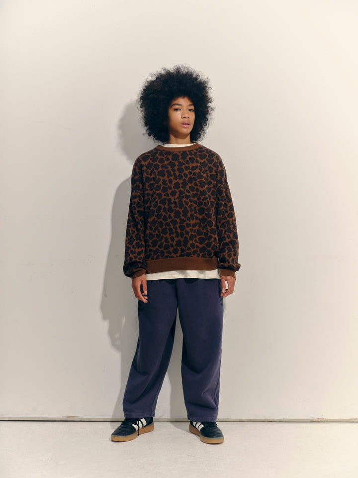 Jaquard Crew Sweater - Leopard