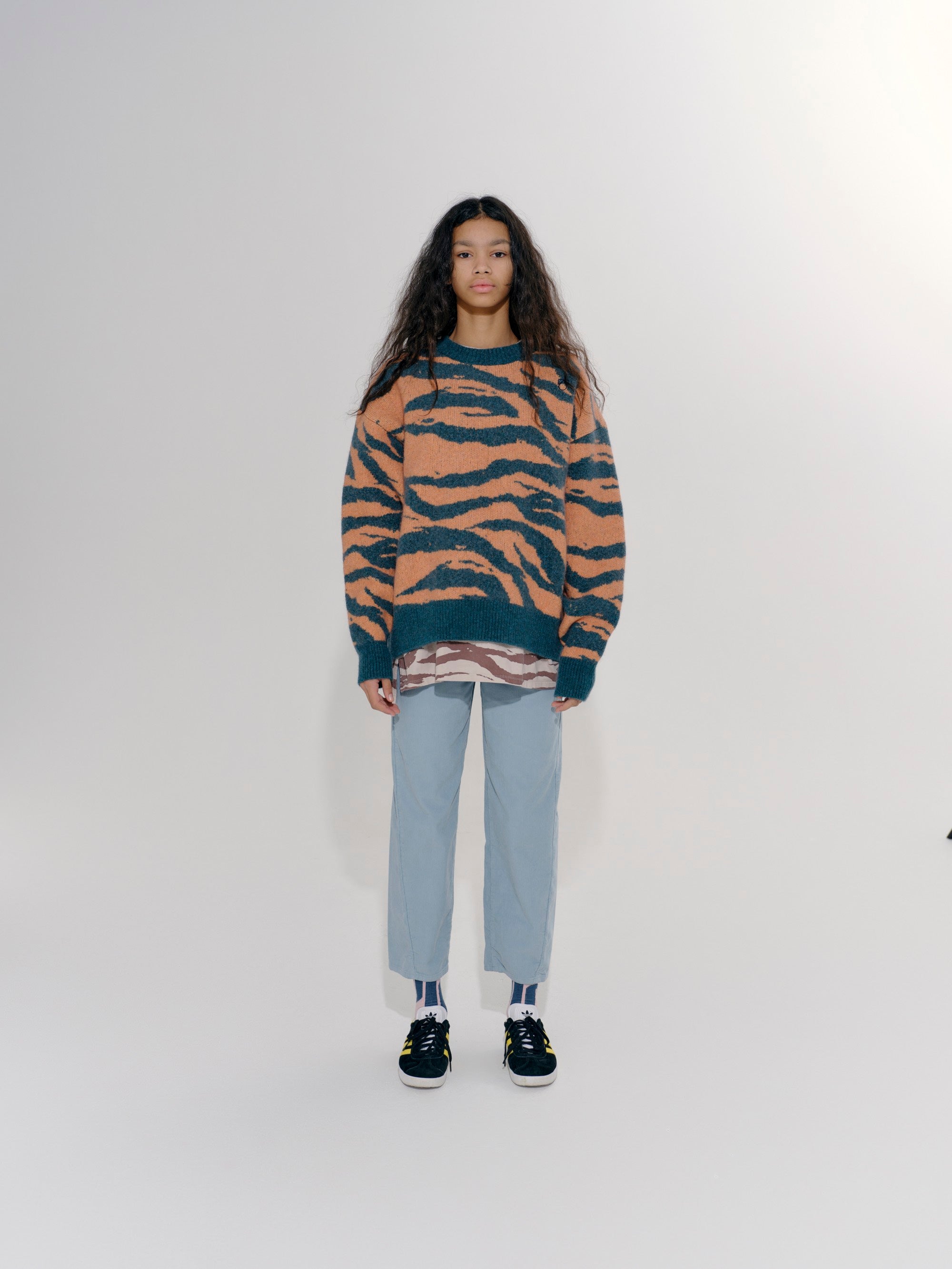 Jacquard Sweater Teal – main story