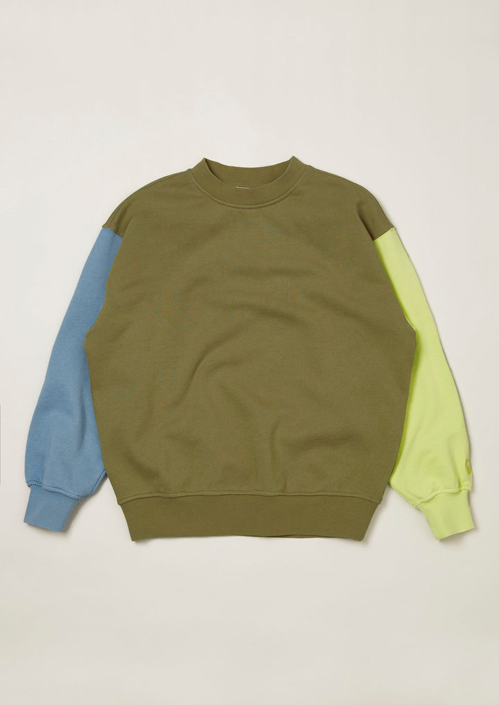 Bubble Sweatshirt - Colourblock Aloe