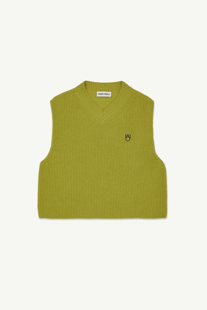 Knitted Vest - Kiwi