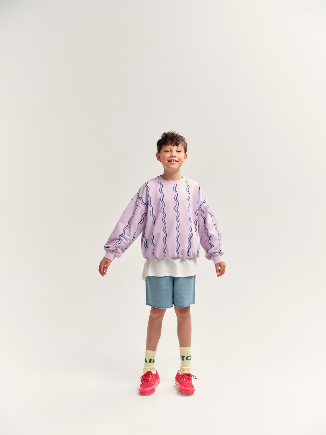 Bubble Sweatshirt - Lavender Frost Squiggle