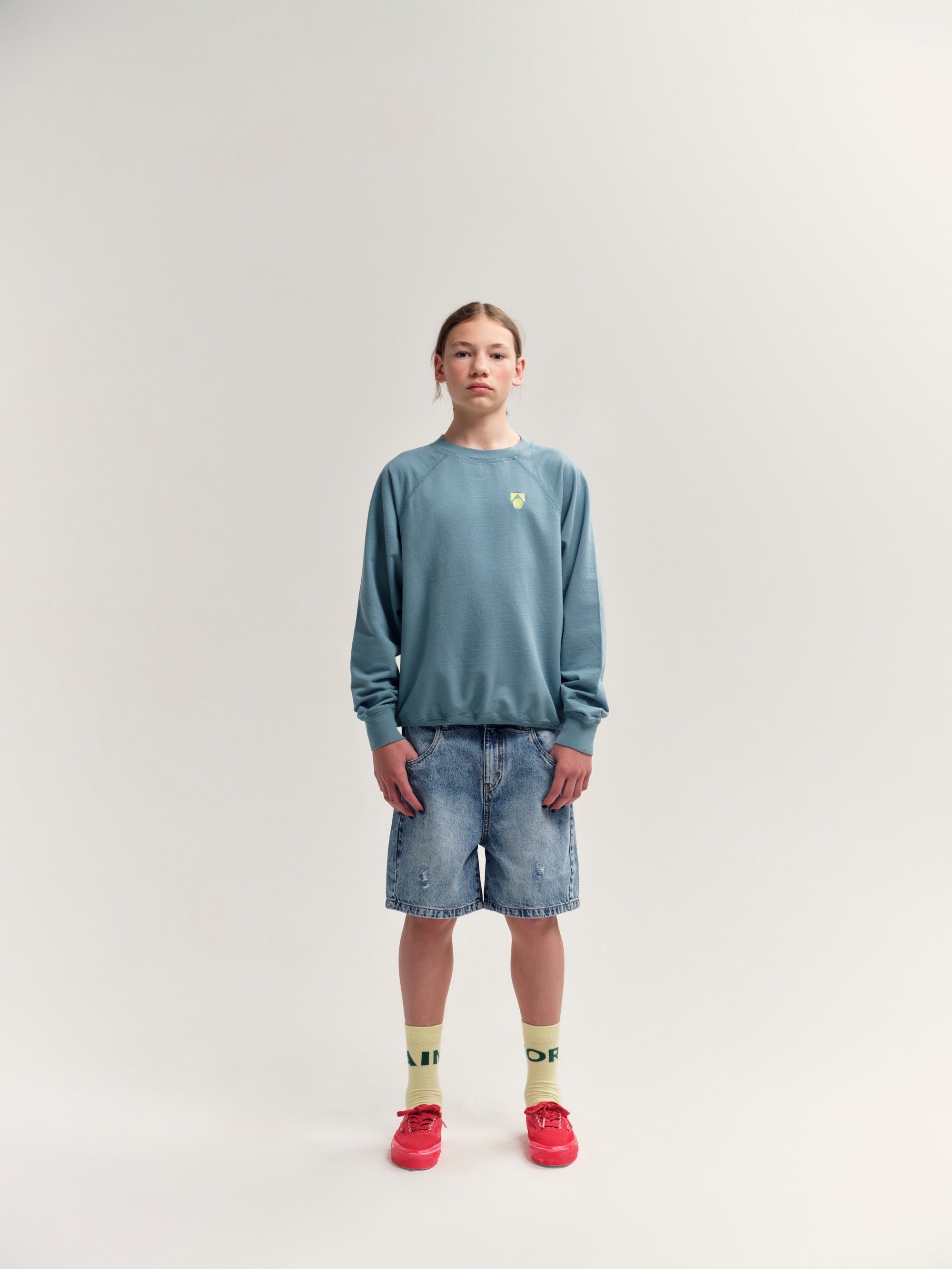 ボトムス mainstory Denim Short - Faded Blue 2 Denim Short - Faded Blue – main story