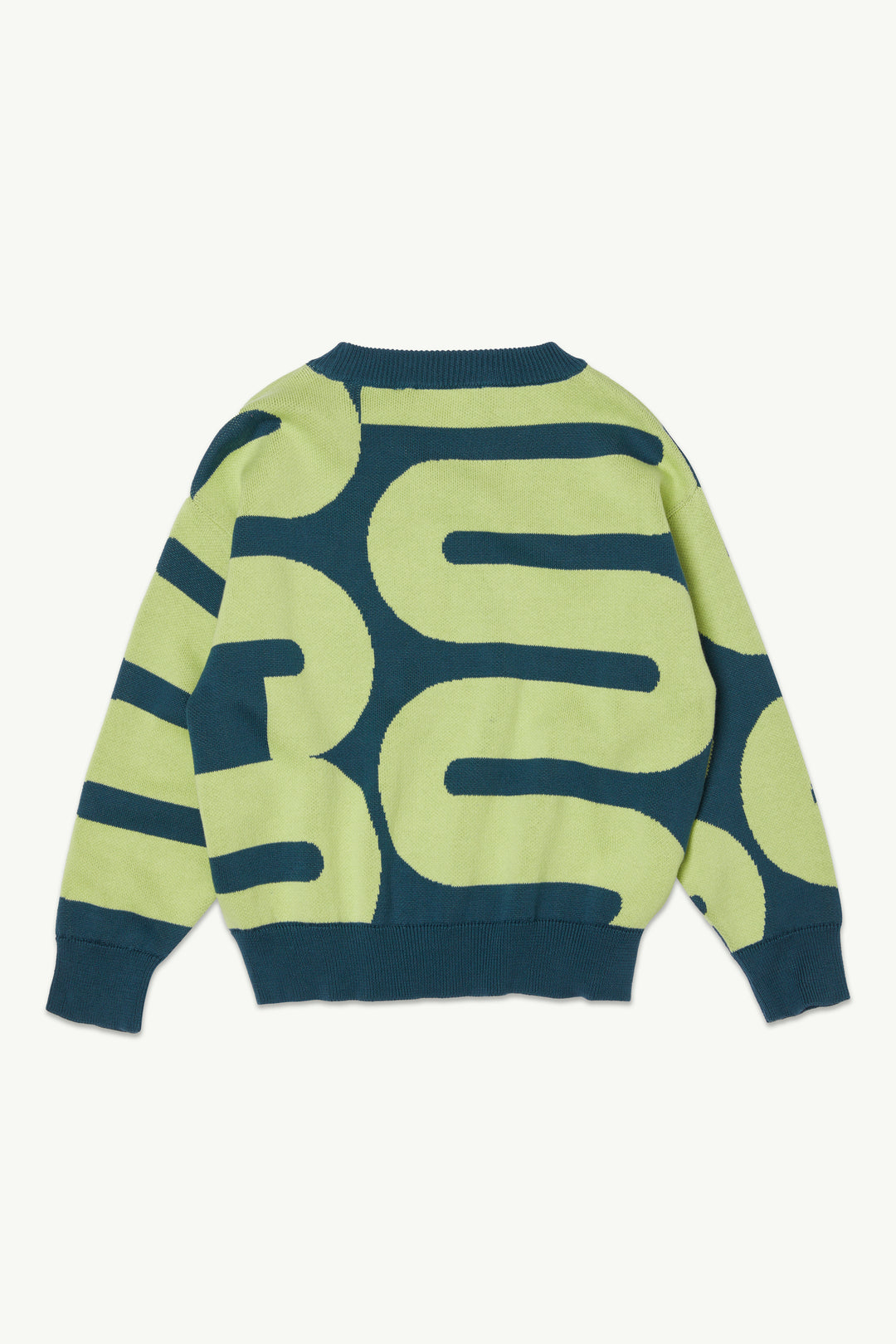 Knitted Sweater - Teal & Apple