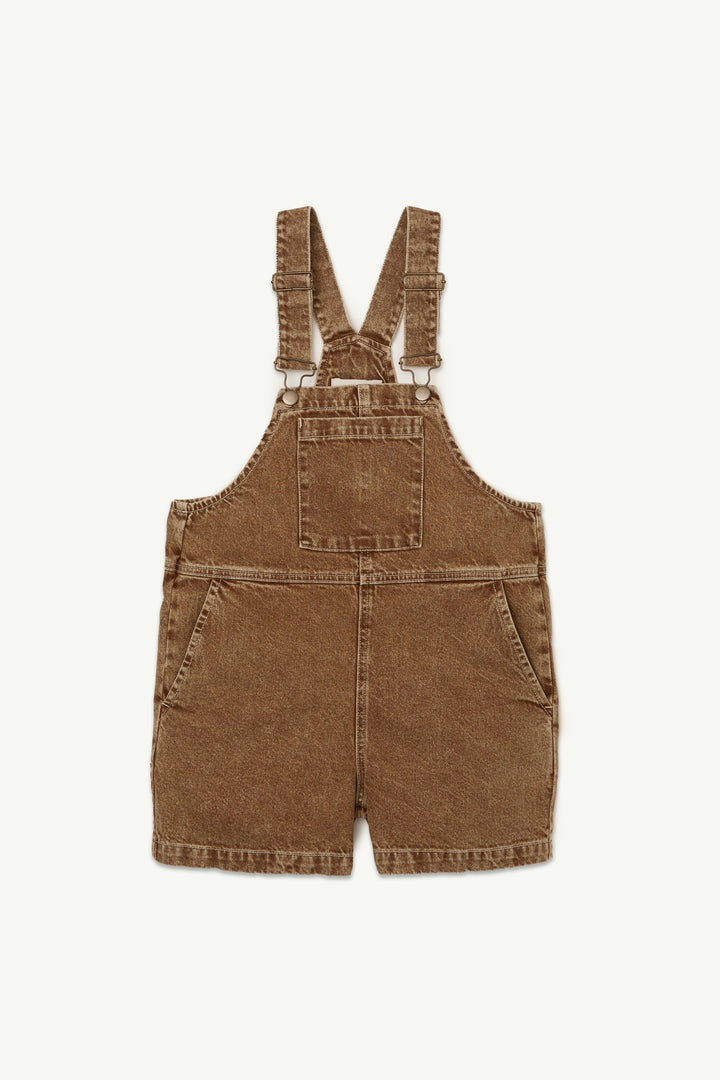 Short Dungaree - Camel Stonewashed