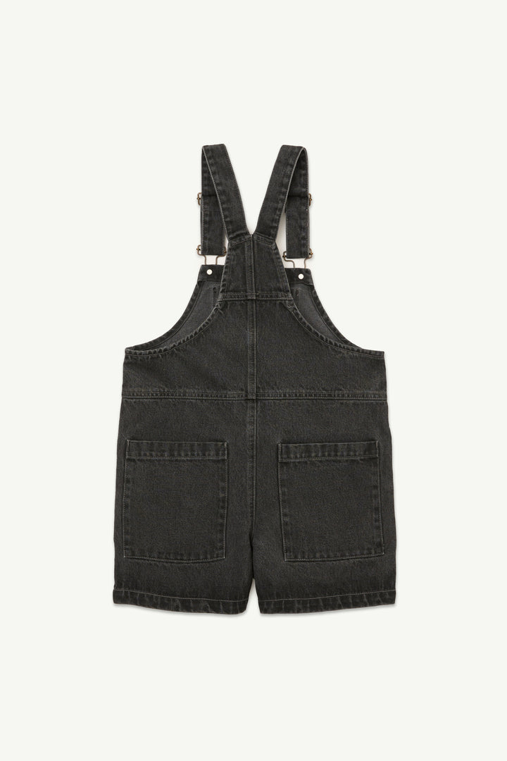 Short Dungaree - Washed Black Denim