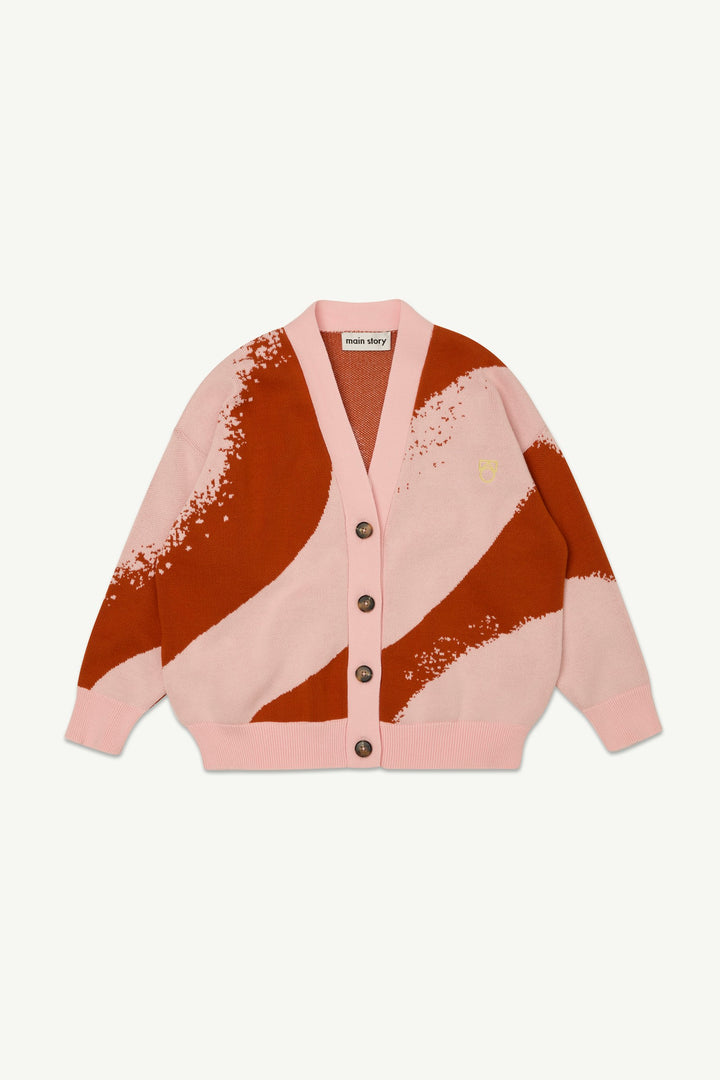 Jacquard Cardigan - Rose Ripple