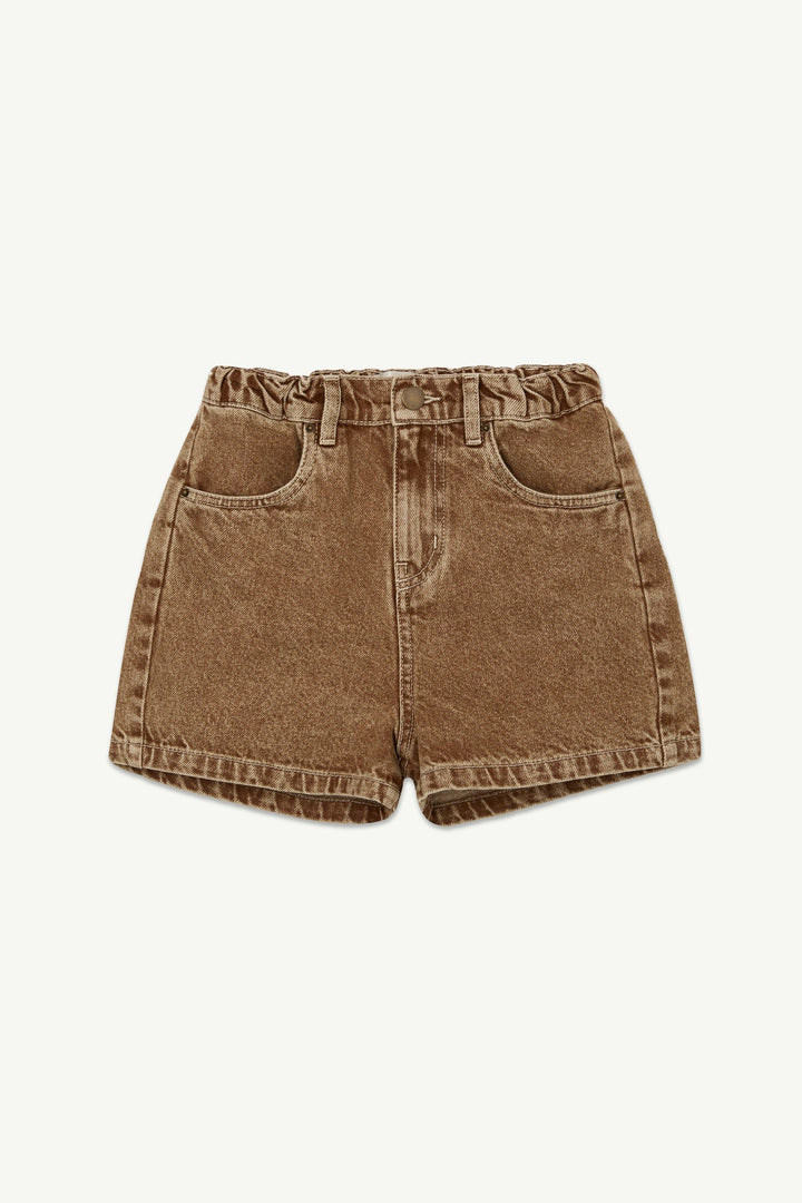 Denim Short - Camel Stonewashed