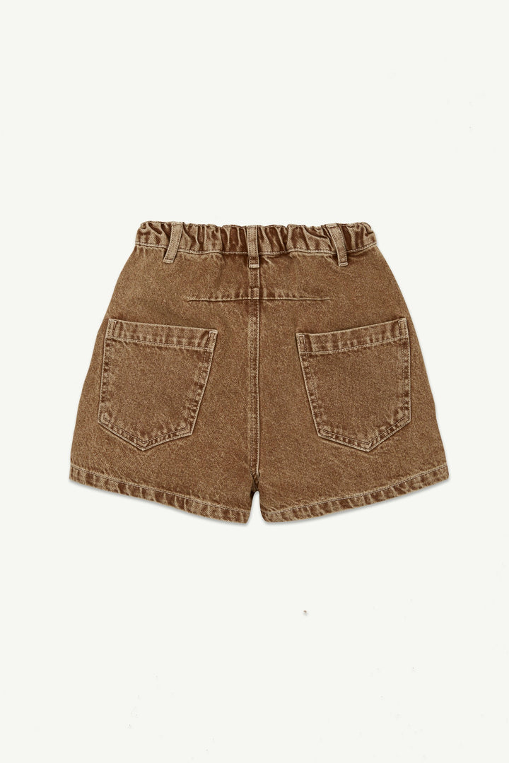 Denim Short - Camel Stonewashed