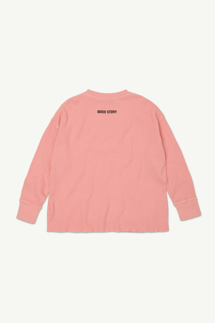 Waffle Tee - Peach Bud