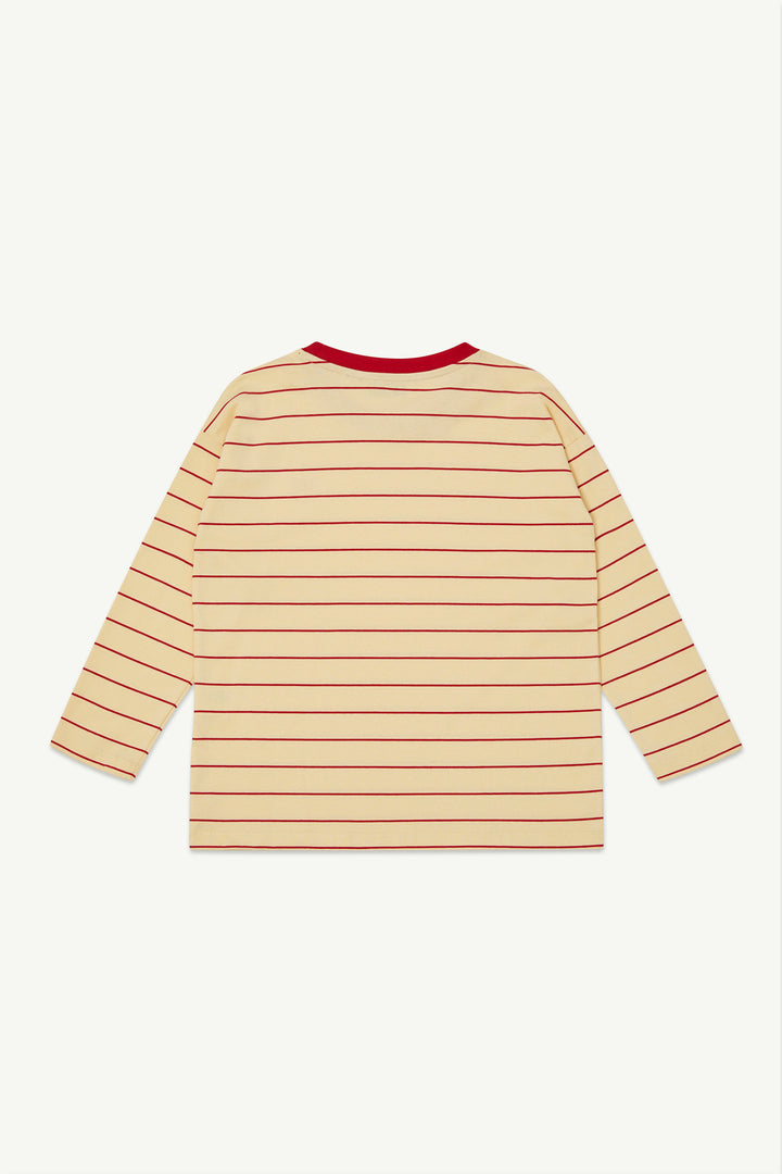 Long Sleeve Tee - Banana Crepe Stripe