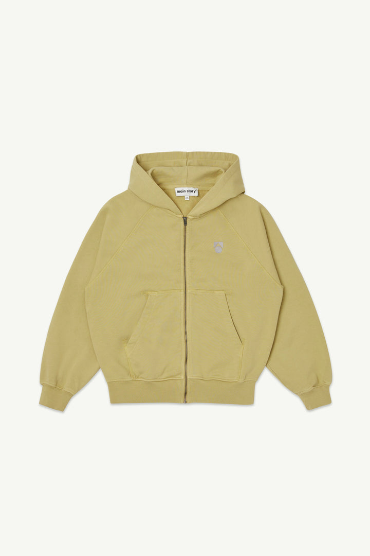 Zipped Hoodie - Silver Fern