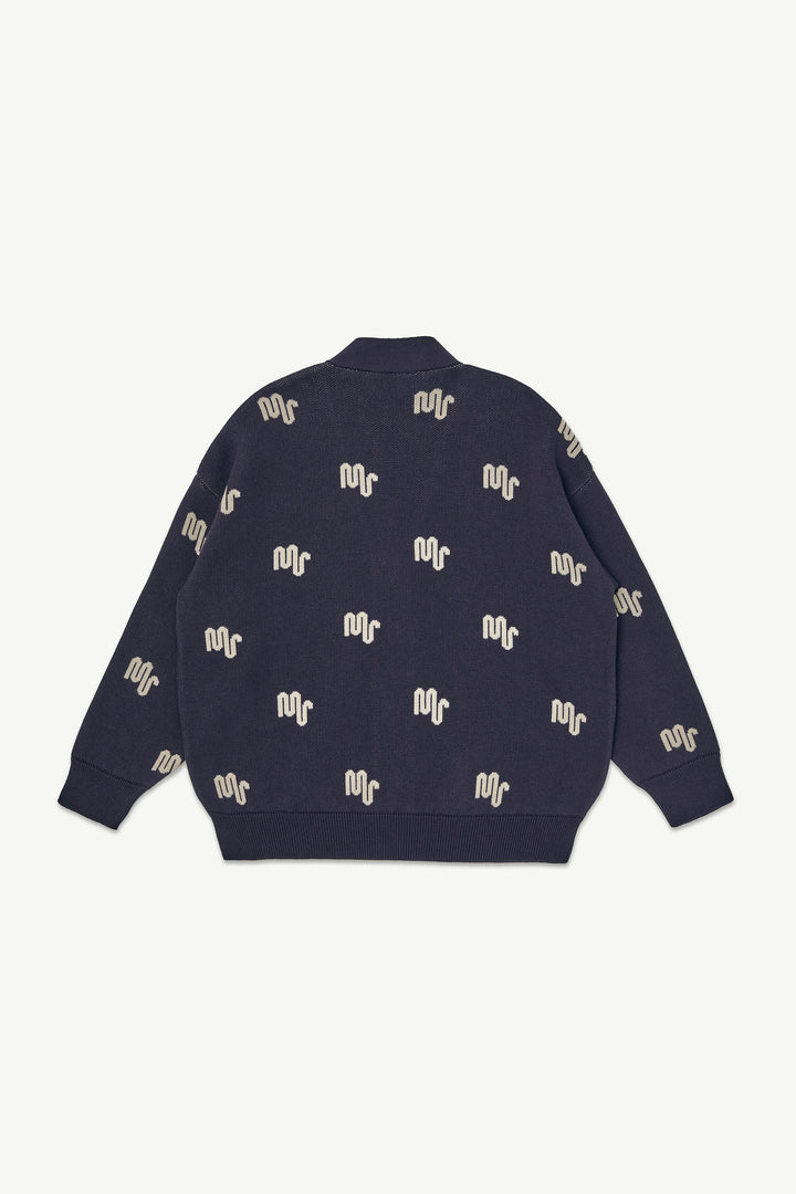 Jacquard Cardigan - Navy