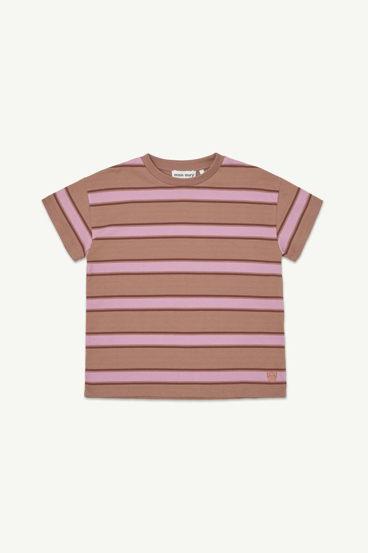 Loose Tee - Burlwood Stripe
