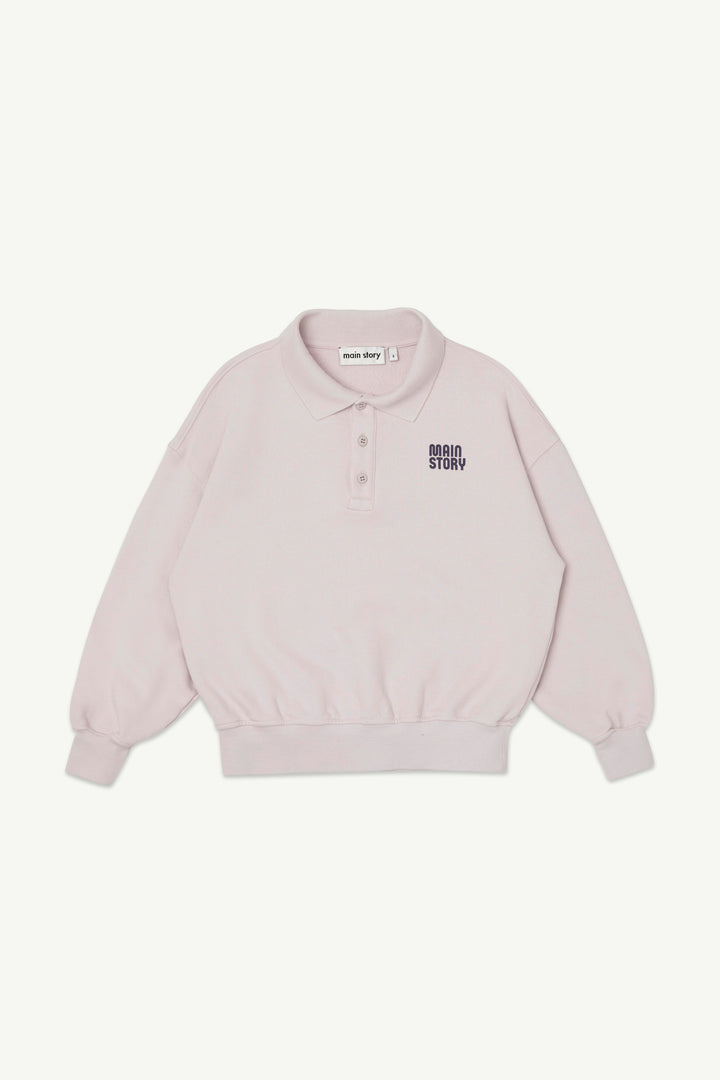 Polo Sweatshirt - Gray Lilac