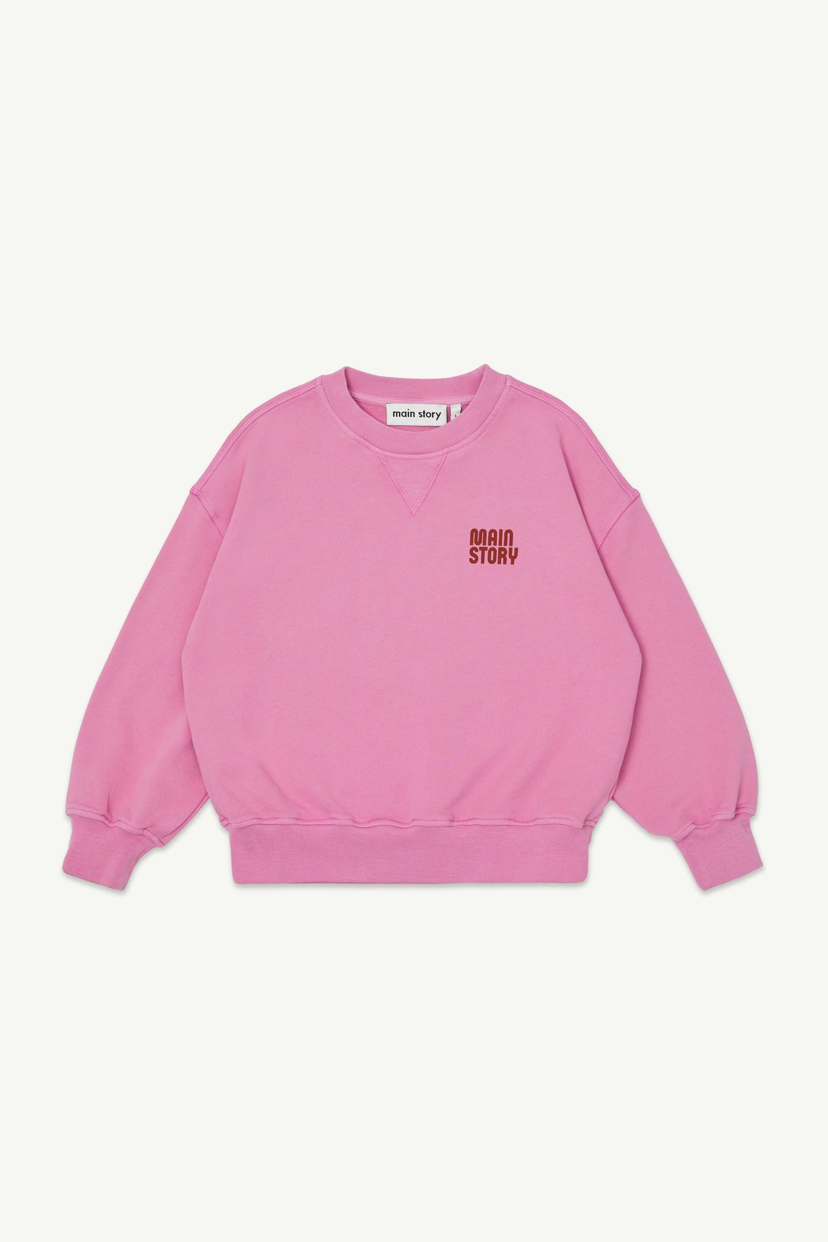 main story Bubble Sweatshirt Rose 8 タグ付き Crew Sweatshirt - Cashmere Rose – main story