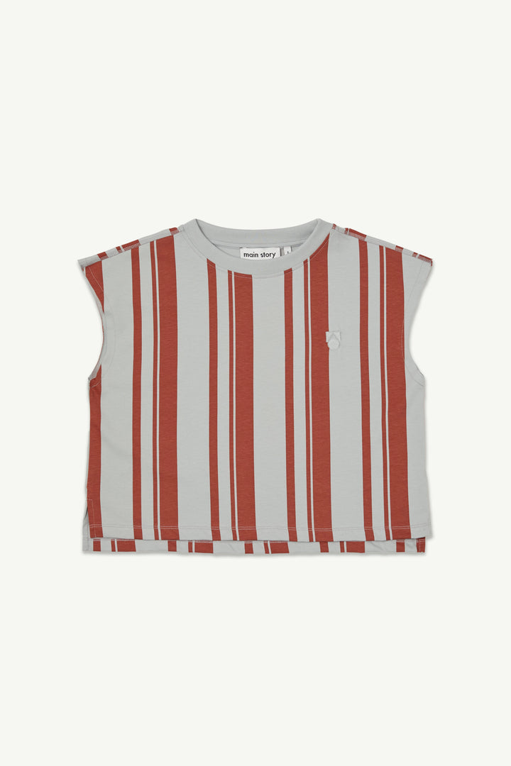 Shell Top - Pearl Blue Stripe
