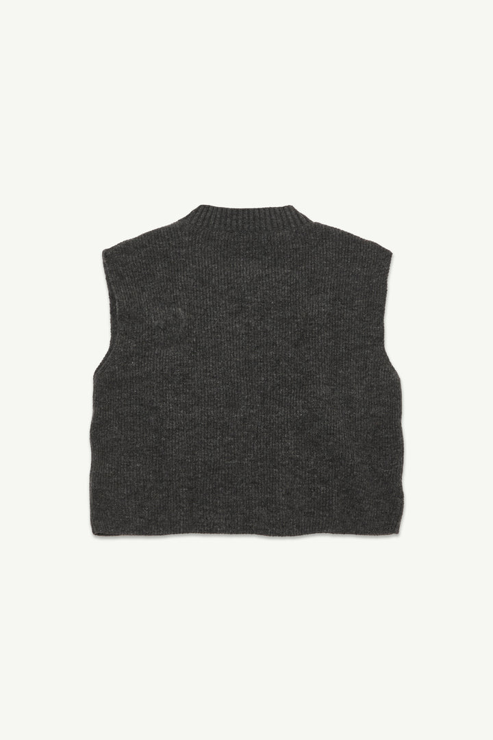 Knitted Vest Dark Grey