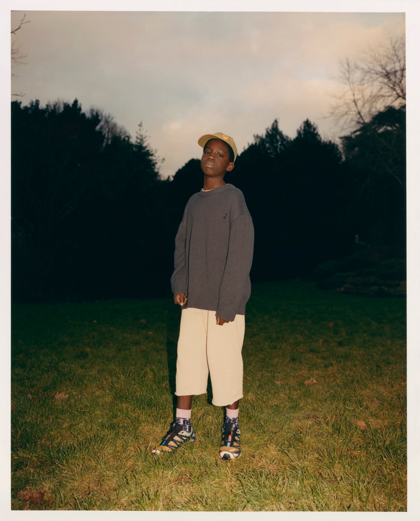 Knitted Sweatshirt - Blue Black