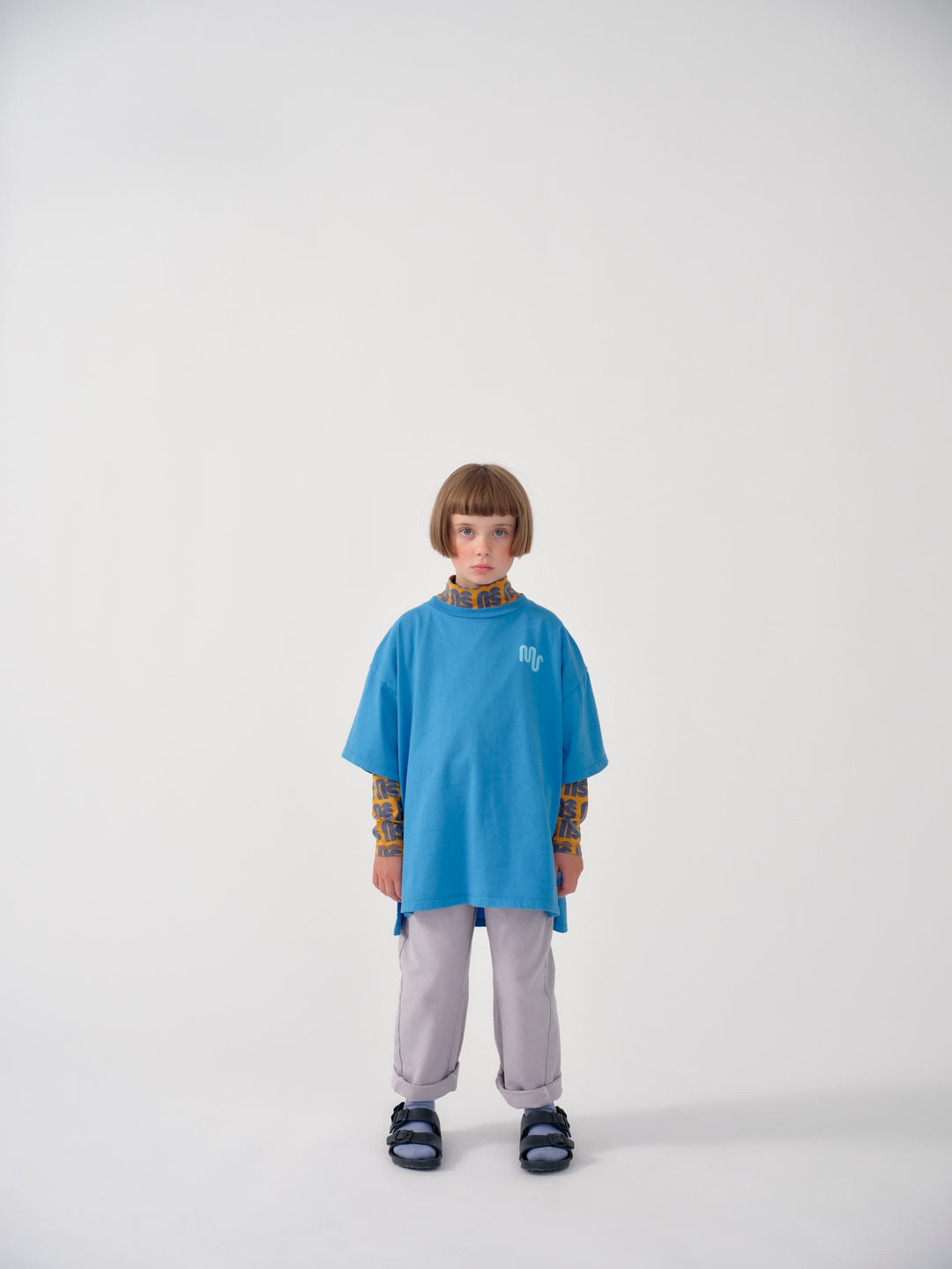 Oversized Tee - Mediterranean Squiggle