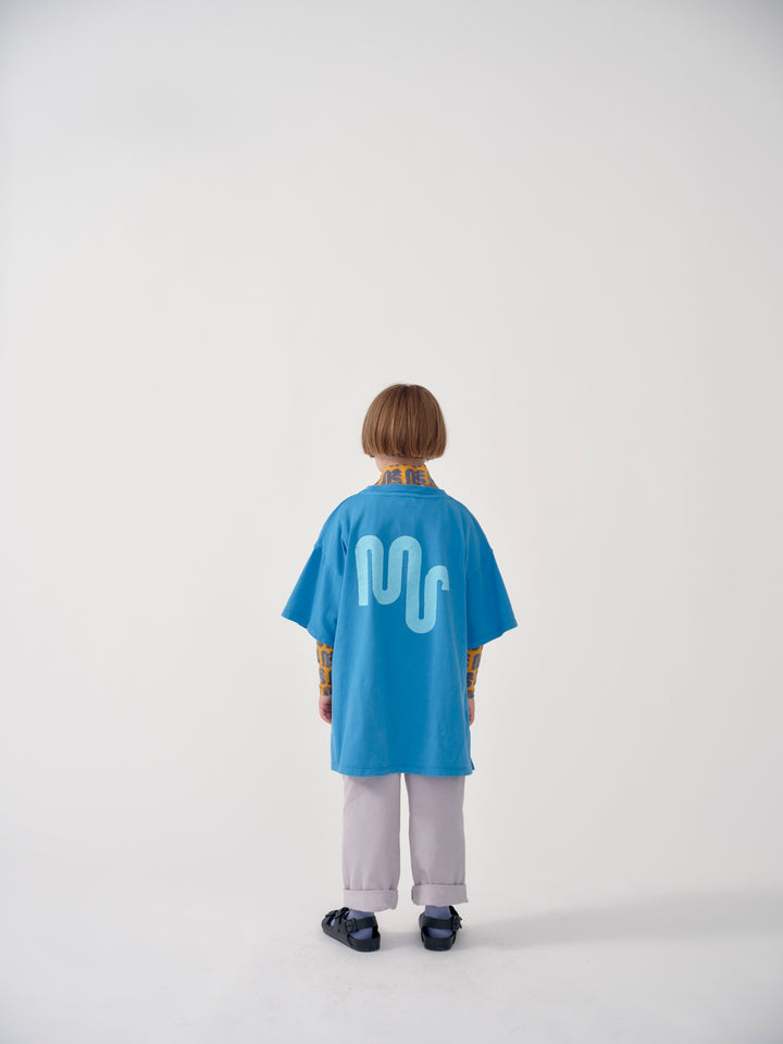 Oversized Tee - Mediterranean Squiggle