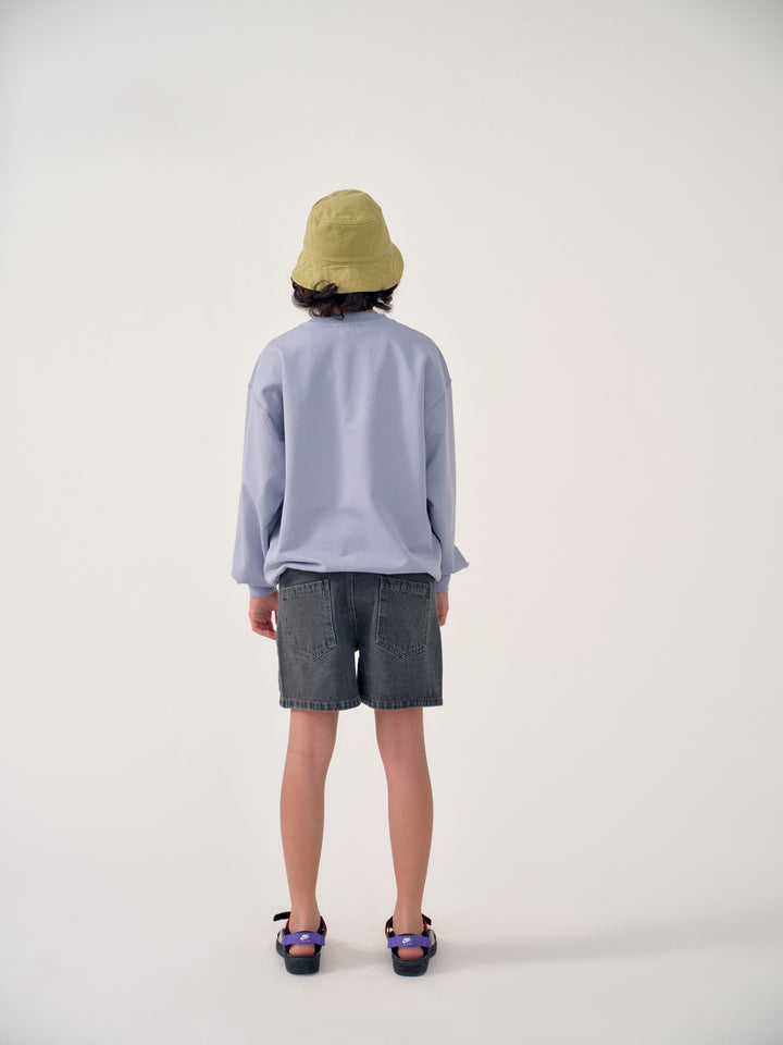 Oversized Sweatshirt - Grey Blue