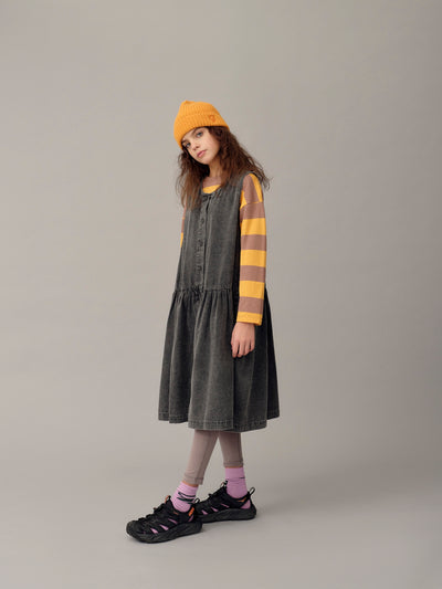 Button Dress - Fade Out Black