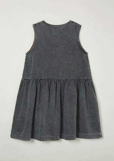 Button Dress - Fade Out Black