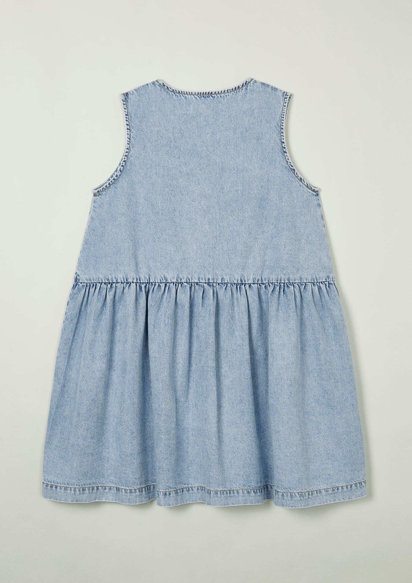Button Dress - Fade Out Blue
