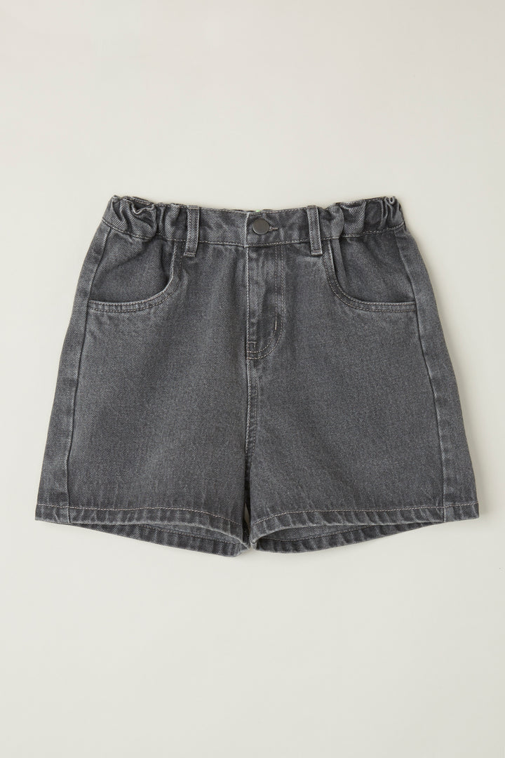 Denim Short - Faded Black