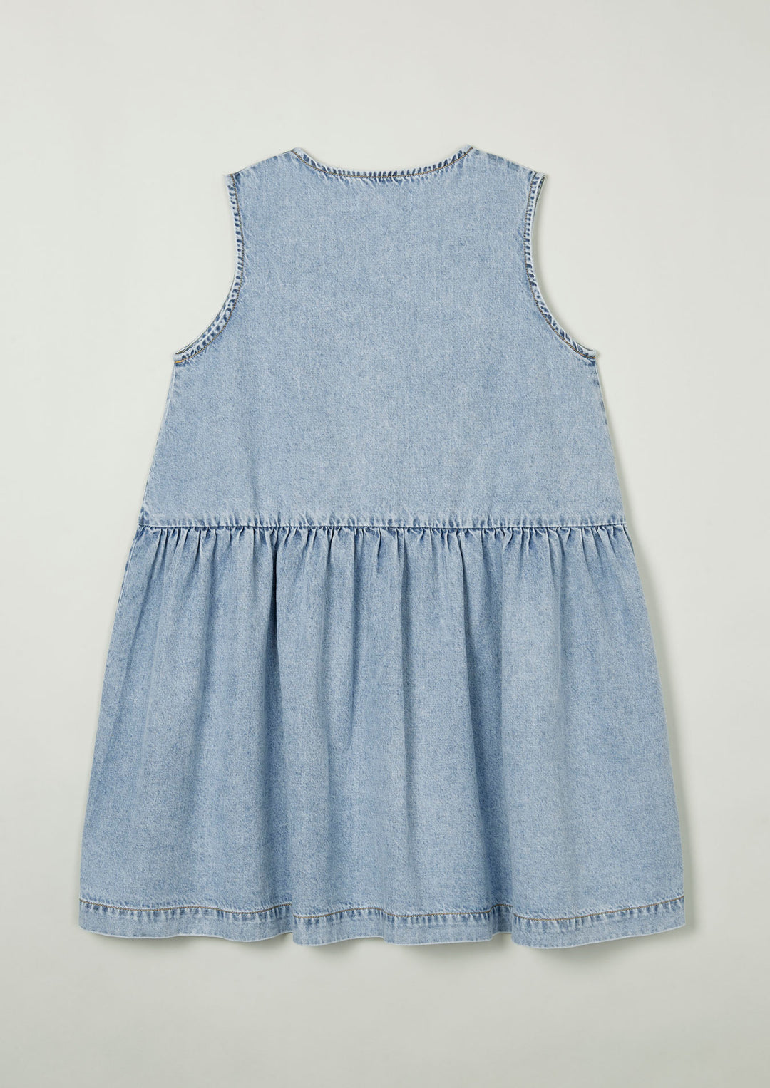 Button Dress - Fade Blue