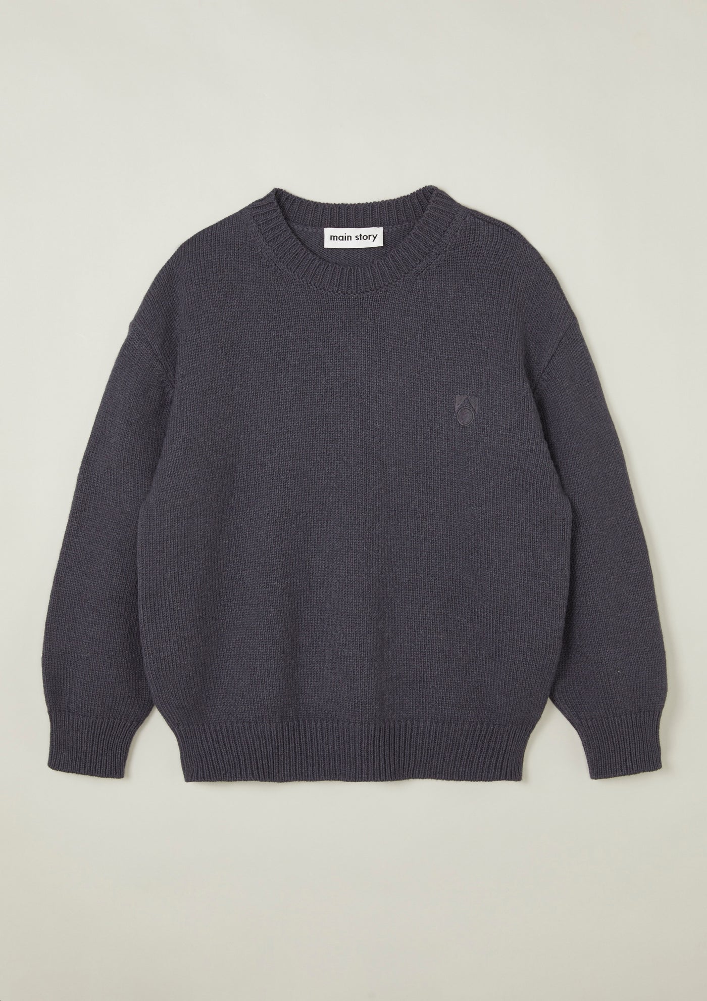 Knitted Sweatshirt - Blue Black