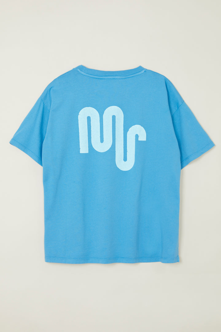 Oversized Tee - Mediterranean Squiggle