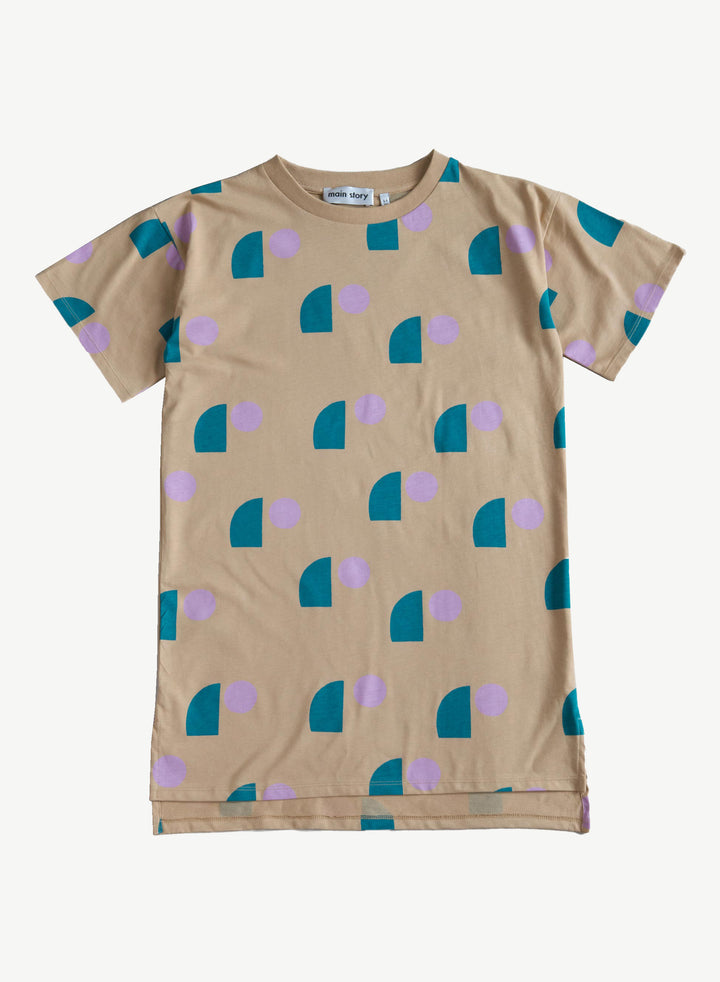 Oversized Tee Dress Tan